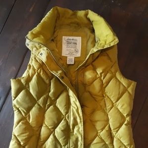 Eddie Bauer Womens Puffer Vest Size L Chartreuse